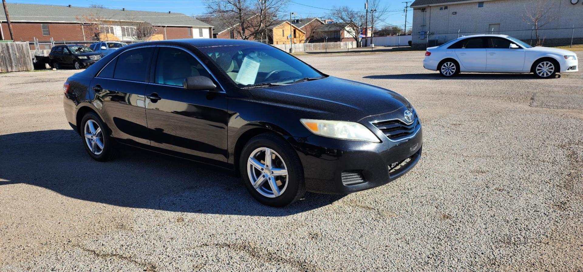 2010 Black /Tan Toyota Camry Camry AT (4T4BF3EK7AR) with an 2.5L L4 DOHC 16V engine, Automatic transmission, located at 1830 North Belt Line Road, Irving, TX, 75061, (469) 524-0199, 32.834373, -96.993584 - Photo#0
