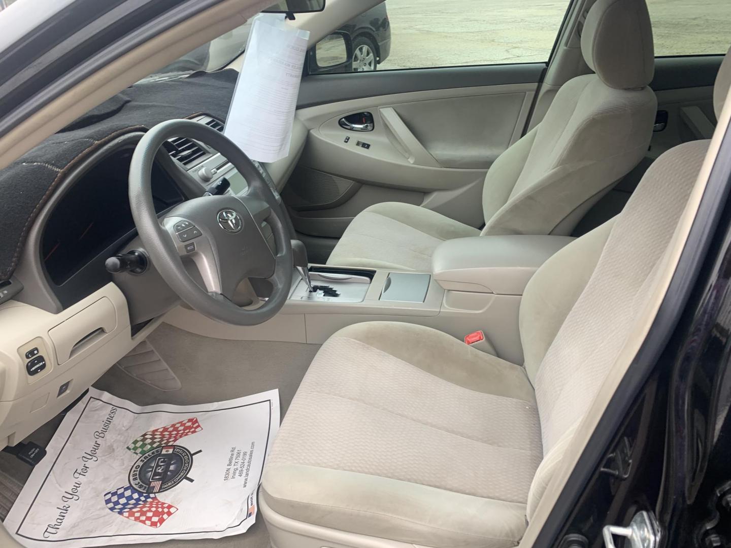 2010 Black /Tan Toyota Camry Camry AT (4T4BF3EK7AR) with an 2.5L L4 DOHC 16V engine, Automatic transmission, located at 1830 North Belt Line Road, Irving, TX, 75061, (469) 524-0199, 32.834373, -96.993584 - Photo#3