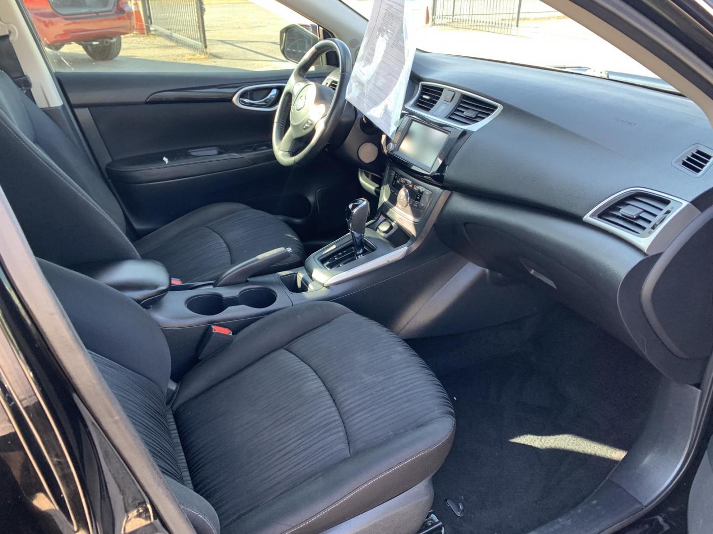 2019 Black /Black Nissan Sentra S CVT (3N1AB7APXKY) with an 1.8L L4 SFI DOHC 16V engine, AUTOMATIC transmission, located at 1830 North Belt Line Road, Irving, TX, 75061, (469) 524-0199, 32.834373, -96.993584 - Photo#9