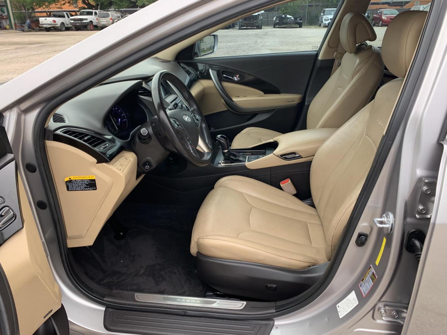 2012 Silver /Tan Hyundai Azera 3.3L (KMHFH4JG9CA) with an 3.3L V6 DOHC 24V engine, Automatic transmission, located at 1830 North Belt Line Road, Irving, TX, 75061, (469) 524-0199, 32.834373, -96.993584 - Photo#5