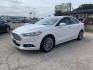 2015 White /Black Ford Fusion Titanium (3FA6P0K99FR) with an 2.0L L4 DOHC 16V engine, AUTOMATIC transmission, located at 1830 North Belt Line Road, Irving, TX, 75061, (469) 524-0199, 32.834373, -96.993584 - Photo#0