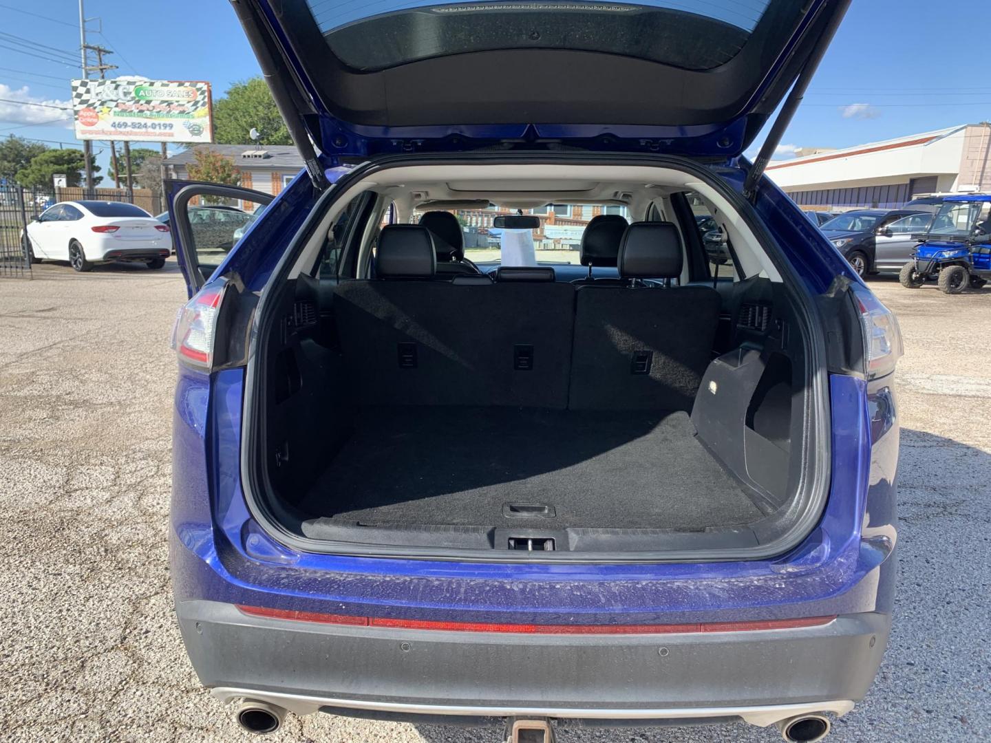 2015 Blue /Black Ford Edge SEL AWD (2FMTK4J97FB) with an 2.0L L4 DOHC 16V engine, Automatic transmission, located at 1830 North Belt Line Road, Irving, TX, 75061, (469) 524-0199, 32.834373, -96.993584 - Photo#11