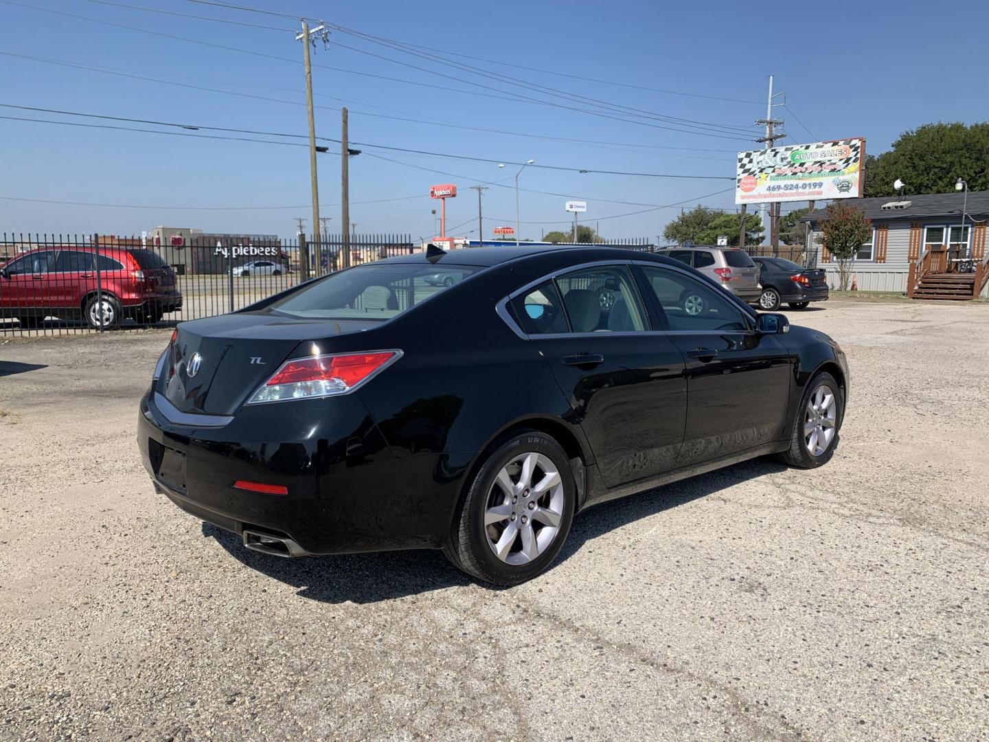 2014 Black /Tan Acura TL (19UUA8F21EA) with an 3.5L V6 SOHC 24V engine, AUTOMATIC transmission, located at 1830 North Belt Line Road, Irving, TX, 75061, (469) 524-0199, 32.834373, -96.993584 - Photo#3
