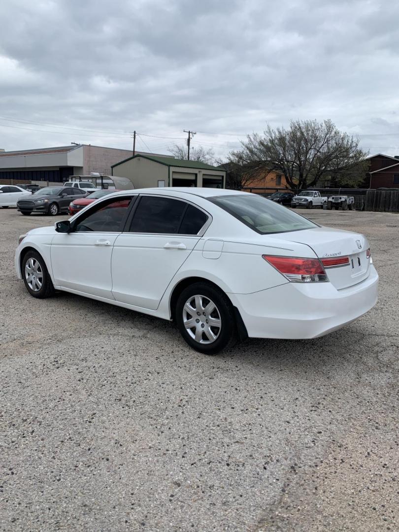 2012 White /Tan Honda Accord LX Sedan AT (1HGCP2F35CA) with an 2.4L L4 DOHC 16V engine, Automatic transmission, located at 1830 North Belt Line Road, Irving, TX, 75061, (469) 524-0199, 32.834373, -96.993584 - Photo#3