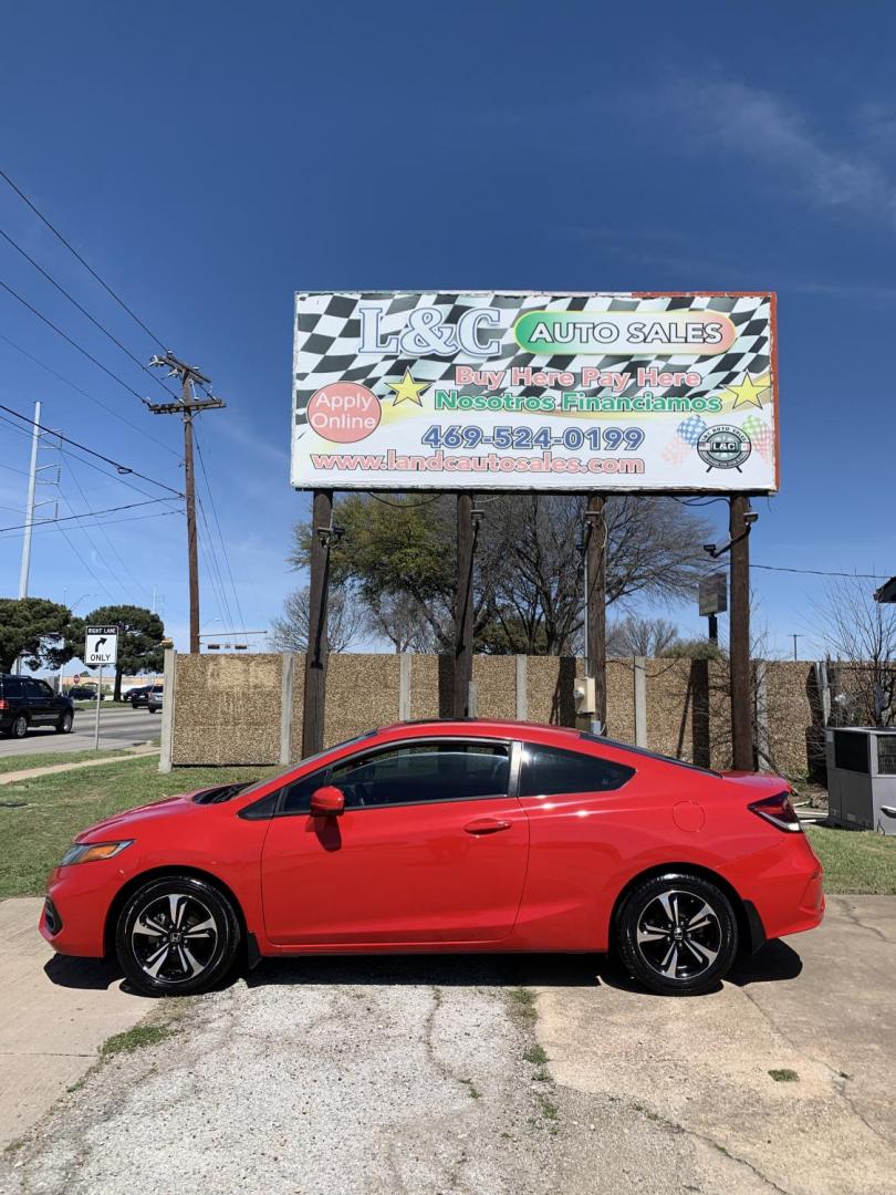 2014 Red /Black Honda Civic EX Coupe (2HGFG3B83EH) with an 2.3L L4 SOHC 16V engine, Automatic transmission, located at 1830 North Belt Line Road, Irving, TX, 75061, (469) 524-0199, 32.834373, -96.993584 - Photo#0