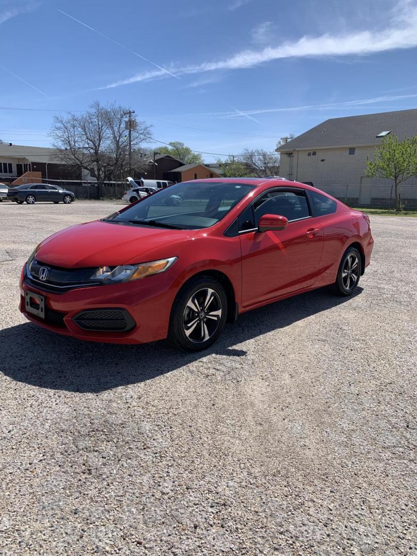 2014 Red /Black Honda Civic EX Coupe (2HGFG3B83EH) with an 2.3L L4 SOHC 16V engine, Automatic transmission, located at 1830 North Belt Line Road, Irving, TX, 75061, (469) 524-0199, 32.834373, -96.993584 - Photo#2