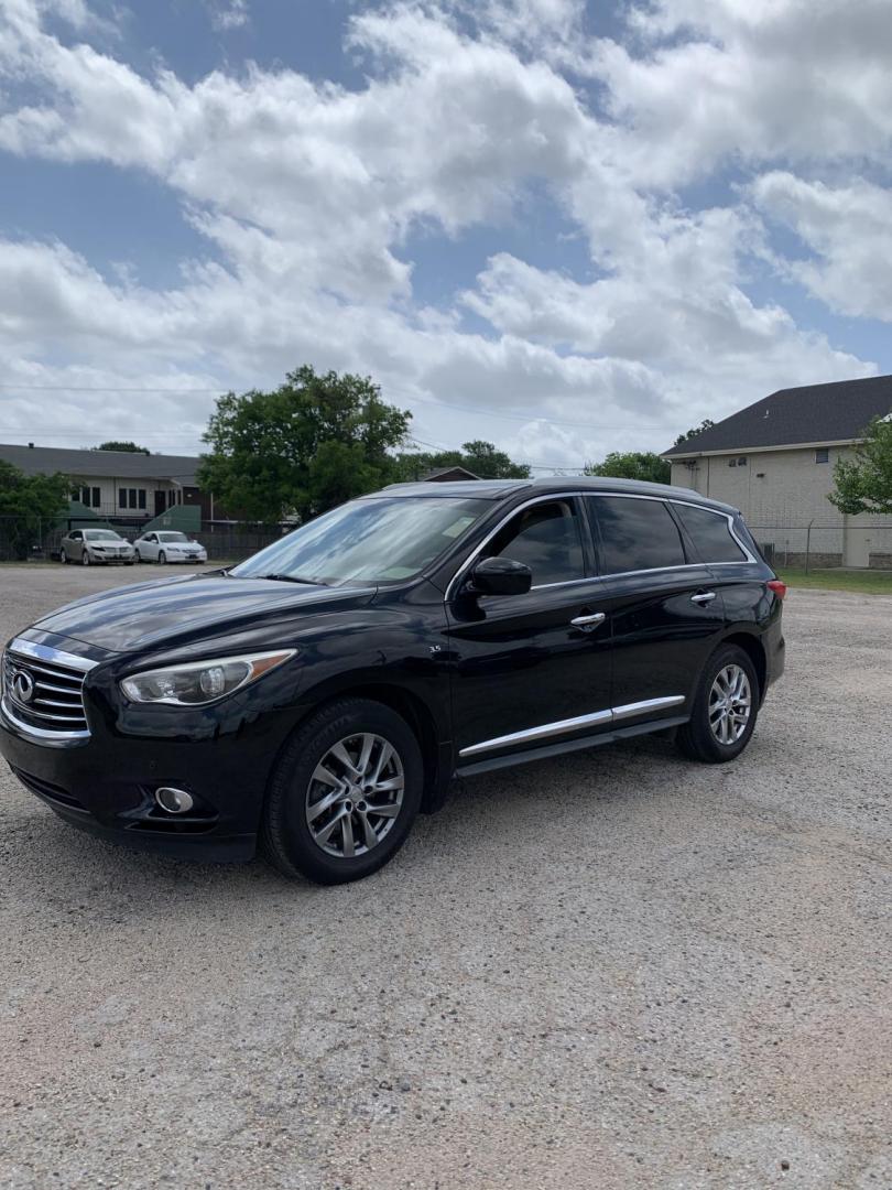 2014 Black /Tan Infiniti QX60 FWD (5N1AL0MNXEC) with an 3.5L V6 DOHC 24V engine, Automatic transmission, located at 1830 North Belt Line Road, Irving, TX, 75061, (469) 524-0199, 32.834373, -96.993584 - Photo#2