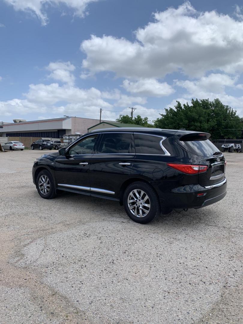 2014 Black /Tan Infiniti QX60 FWD (5N1AL0MNXEC) with an 3.5L V6 DOHC 24V engine, Automatic transmission, located at 1830 North Belt Line Road, Irving, TX, 75061, (469) 524-0199, 32.834373, -96.993584 - Photo#3