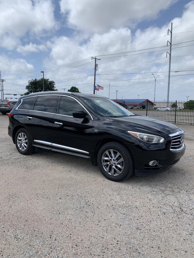 2014 Black /Tan Infiniti QX60 FWD (5N1AL0MNXEC) with an 3.5L V6 DOHC 24V engine, Automatic transmission, located at 1830 North Belt Line Road, Irving, TX, 75061, (469) 524-0199, 32.834373, -96.993584 - Photo#6
